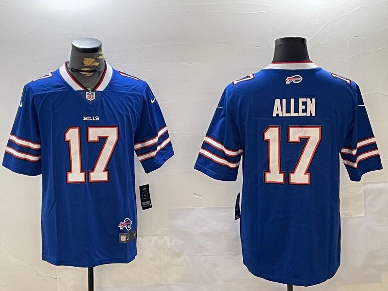 Men Buffalo Bills 17 Allen Blue Second generation 2024 Nike Limited NFL Jersey style 2